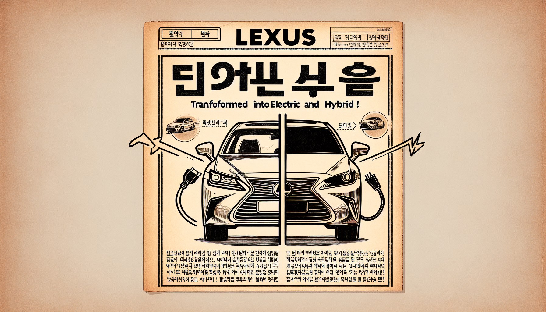 렉서스 ES 세단, 전기차와 하이브리드로 변신!