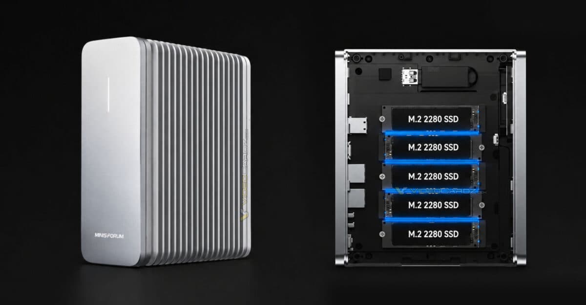 Minisforum, 도전적인 All-Flash NAS 시장 진출: M.2 SSD만을 위한 혁신적인 솔루션